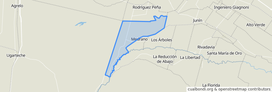 Mapa de ubicacion de Distrito Medrano.