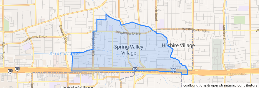 Mapa de ubicacion de Spring Valley.