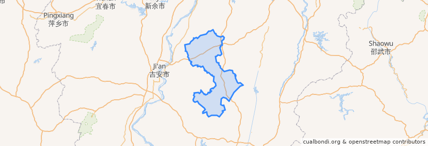 Mapa de ubicacion de 永丰县.