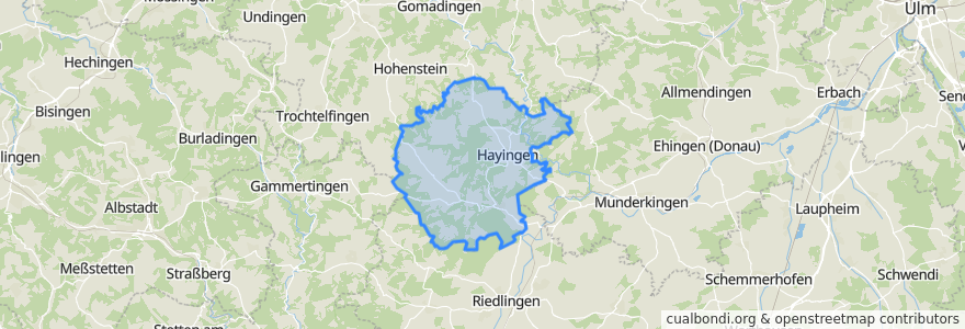 Mapa de ubicacion de Gemeindeverwaltungsverband Zwiefalten-Hayingen.