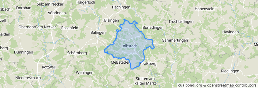 Mapa de ubicacion de Gemeindeverwaltungsverband Albstadt.