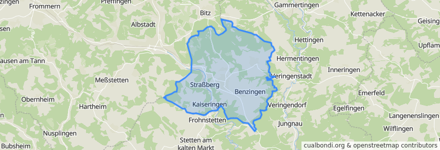 Mapa de ubicacion de Gemeindeverwaltungsverband Winterlingen.