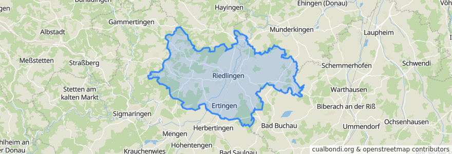 Mapa de ubicacion de Gemeindeverwaltungsverband Riedlingen.