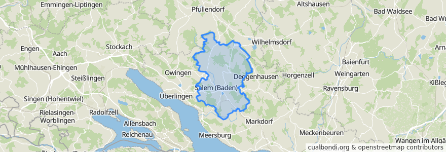 Mapa de ubicacion de Verwaltungsgemeinschaft Salem.