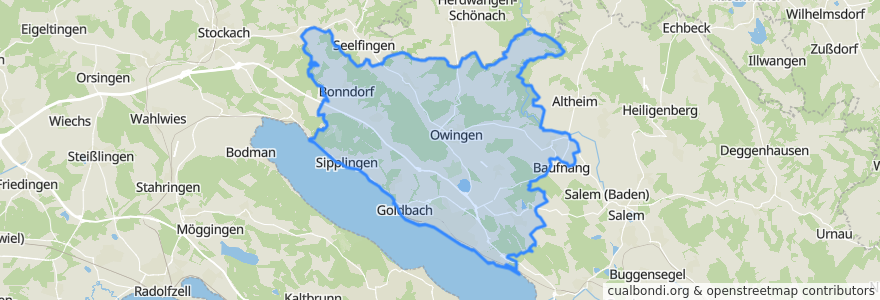 Mapa de ubicacion de Verwaltungsgemeinschaft Überlingen.