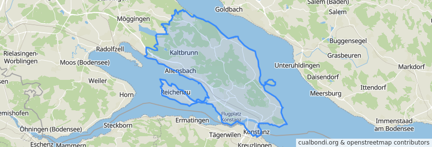 Mapa de ubicacion de Verwaltungsgemeinschaft Konstanz.