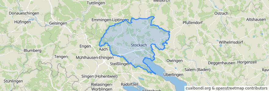 Mapa de ubicacion de Verwaltungsgemeinschaft Stockach.