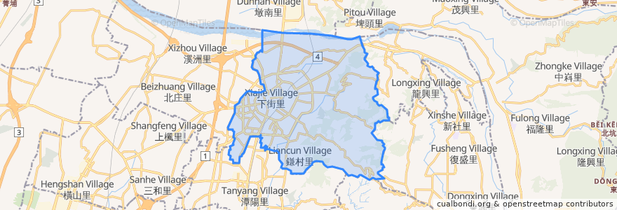 Mapa de ubicacion de Fengyuan District.