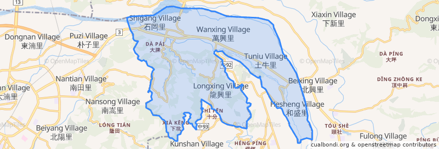 Mapa de ubicacion de 石岡區.