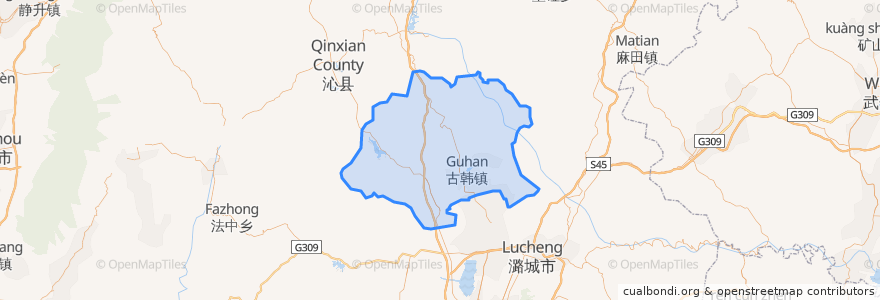 Mapa de ubicacion de 襄垣县.