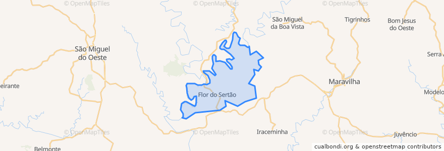 Mapa de ubicacion de Flor do Sertão.