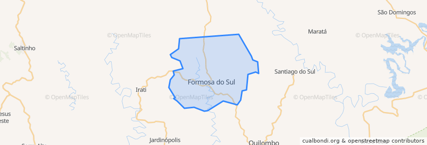 Mapa de ubicacion de Formosa do Sul.