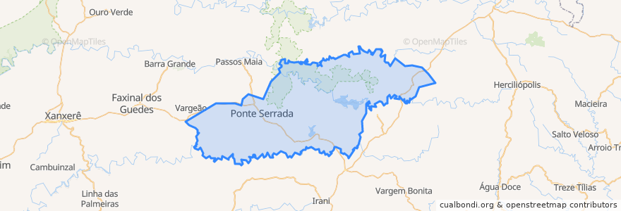 Mapa de ubicacion de Ponte Serrada.