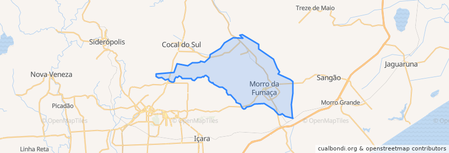 Mapa de ubicacion de Morro da Fumaça.