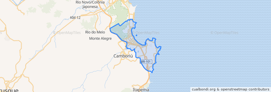 Mapa de ubicacion de Balneário Camboriú.