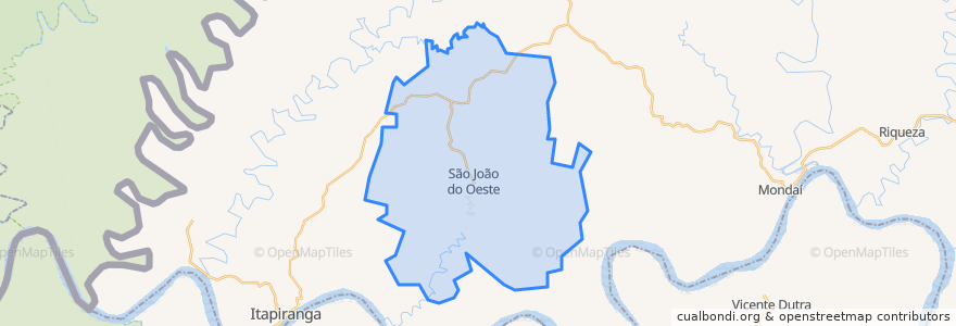 Mapa de ubicacion de São João do Oeste.