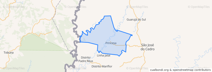 Mapa de ubicacion de Princesa.