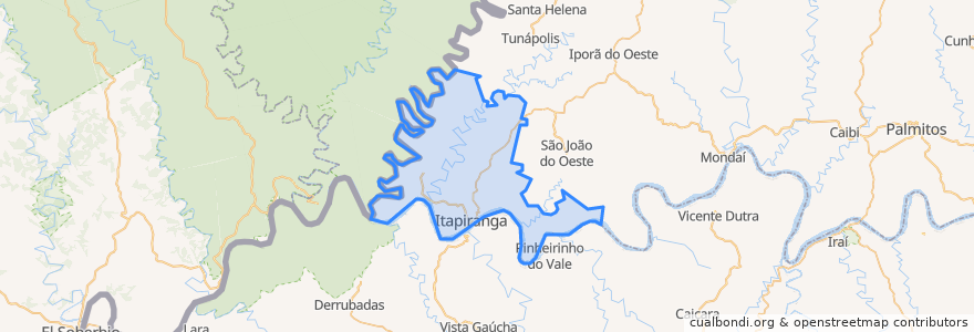 Mapa de ubicacion de Itapiranga.