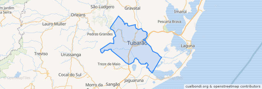 Mapa de ubicacion de Tubarão.