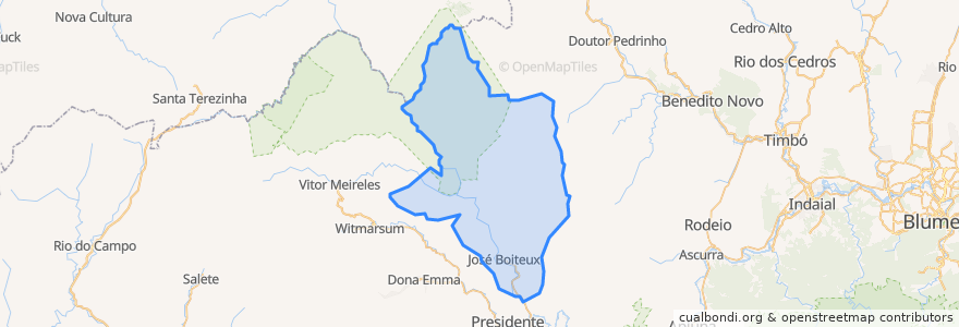 Mapa de ubicacion de José Boiteux.