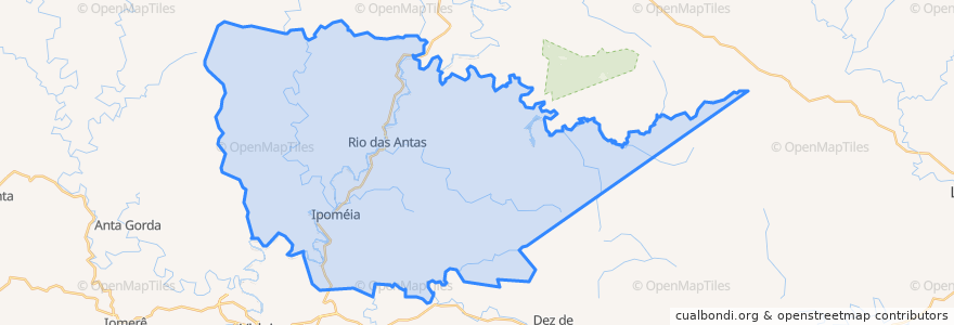 Mapa de ubicacion de Rio das Antas.