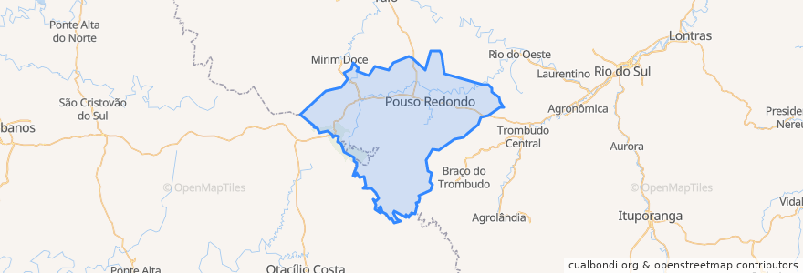 Mapa de ubicacion de Pouso Redondo.