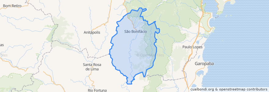 Mapa de ubicacion de São Bonifácio.