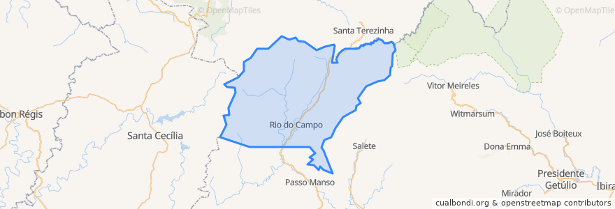 Mapa de ubicacion de Rio do Campo.