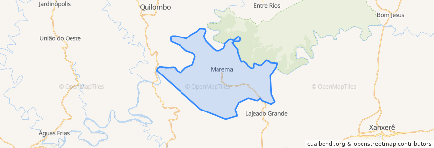 Mapa de ubicacion de Marema.