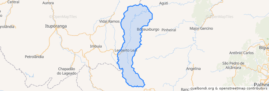 Mapa de ubicacion de Leoberto Leal.