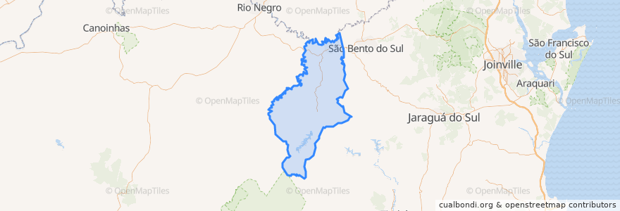 Mapa de ubicacion de Rio Negrinho.