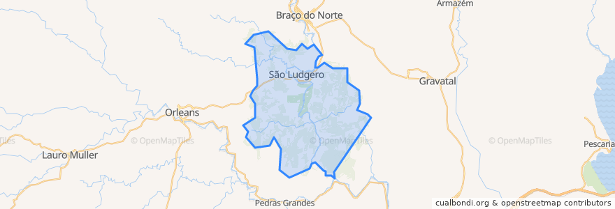 Mapa de ubicacion de São Ludgero.