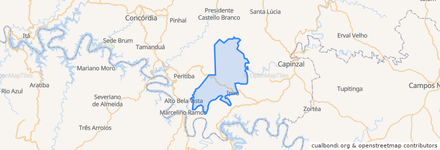 Mapa de ubicacion de Ipira.