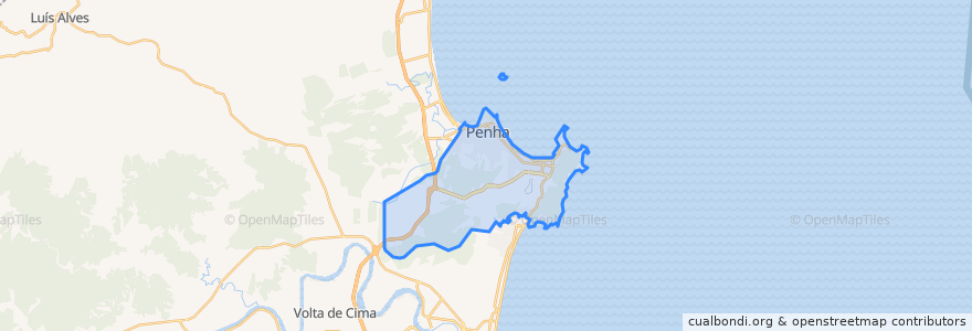 Mapa de ubicacion de Penha.