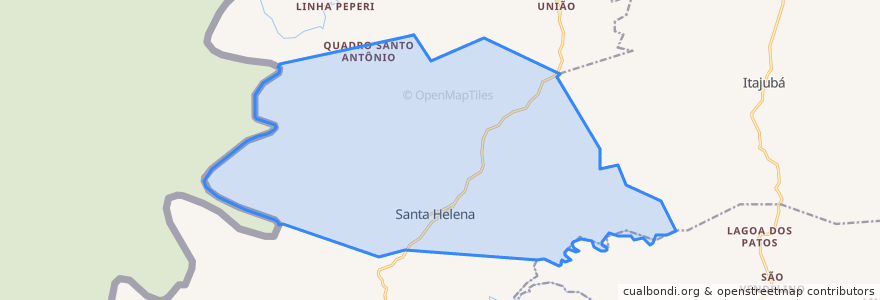 Mapa de ubicacion de Santa Helena.