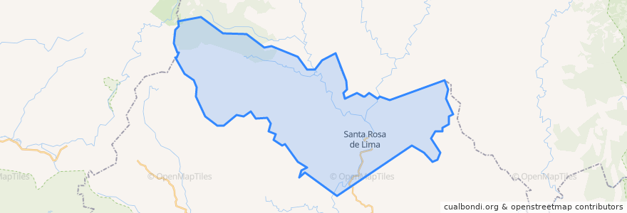 Mapa de ubicacion de Santa Rosa de Lima.