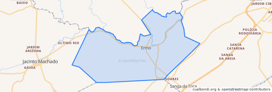 Mapa de ubicacion de Ermo.