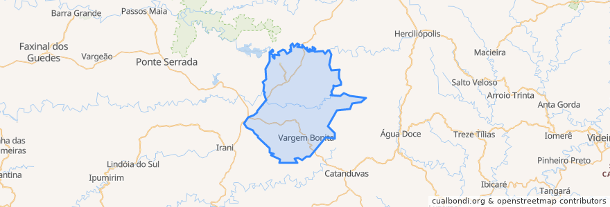 Mapa de ubicacion de Vargem Bonita.