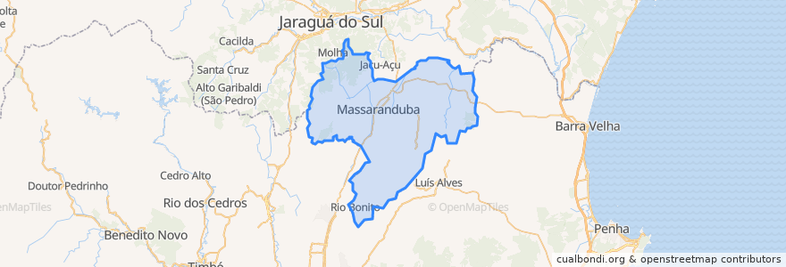 Mapa de ubicacion de Massaranduba.