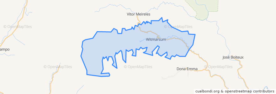 Mapa de ubicacion de Witmarsum.