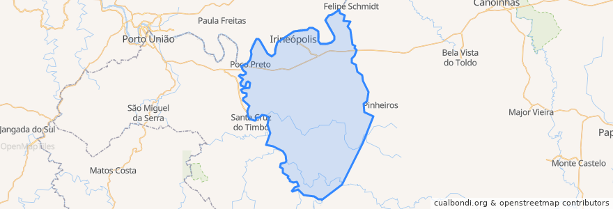 Mapa de ubicacion de Irineópolis.