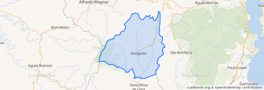 Mapa de ubicacion de Anitápolis.