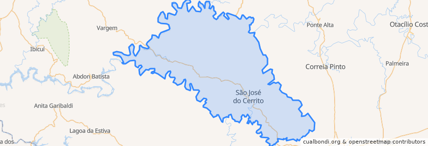 Mapa de ubicacion de São José do Cerrito.