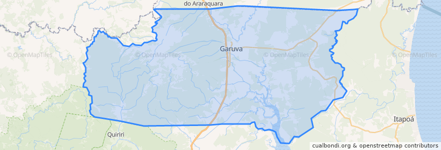 Mapa de ubicacion de Garuva.