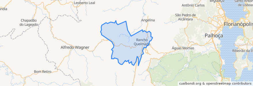 Mapa de ubicacion de Rancho Queimado.