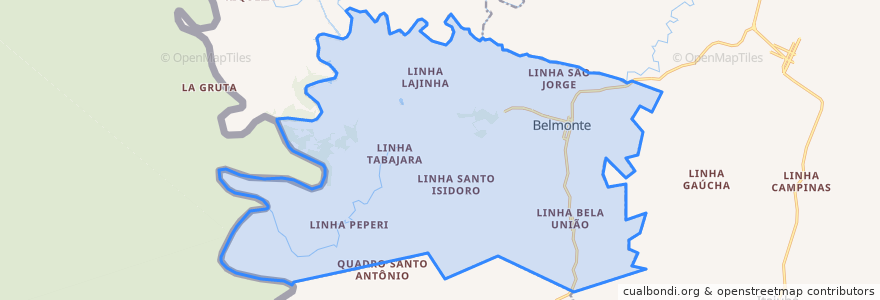 Mapa de ubicacion de Belmonte.