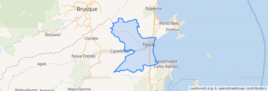 Mapa de ubicacion de Tijucas.