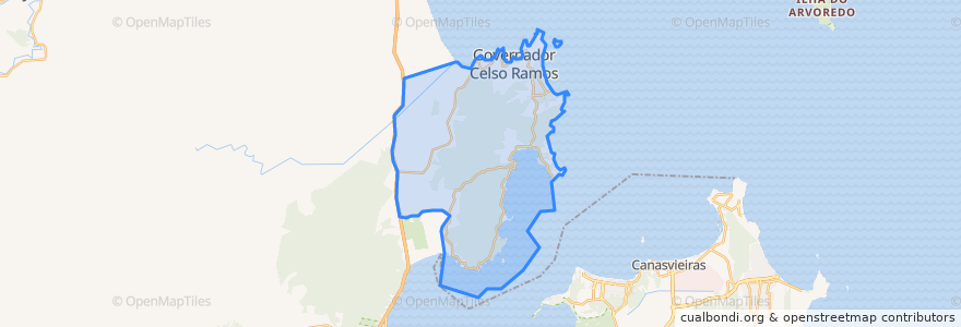 Mapa de ubicacion de Governador Celso Ramos.