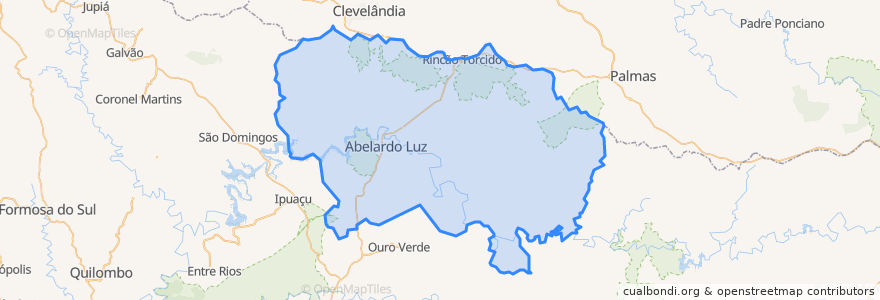 Mapa de ubicacion de Abelardo Luz.