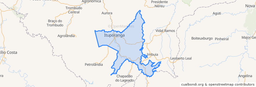 Mapa de ubicacion de Ituporanga.